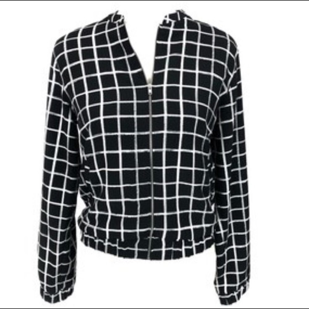 Metaphor
Black and White Bomber Jacket